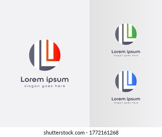 Abstract gradient letter l set Premium Vector, L logo Premium Vector
