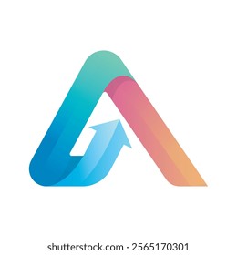 A abstract gradient letter logo