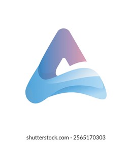 A abstract gradient letter logo