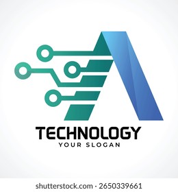 A abstract gradient letter logo