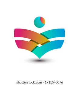 Abstract Gradient Letter Y Ambigram Logo Design Template Premium Vector