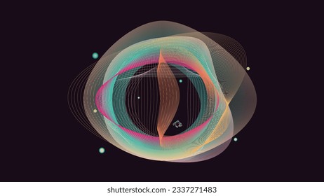 Abstract gradient in light yellow green and ring nebula in the open sky theme background for your creative and interesting project. 