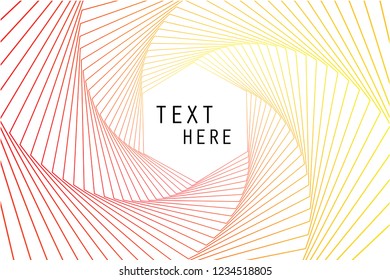 Abstract Gradient Line Art Background with text and wavy hexagonal shape for website, design, cover, flat, logo - Vector illustration eps 10