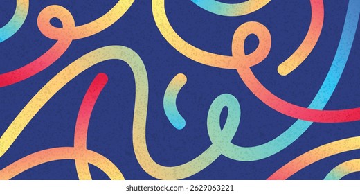 Abstract gradient line background. Colorful wavy shape.