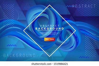 Abstract gradient line blend in blue isolated background. Modern abstract background design