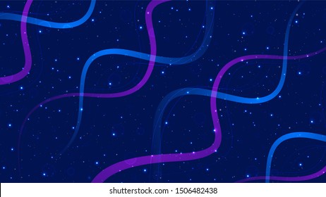 Abstract gradient line curved waves background Vector
