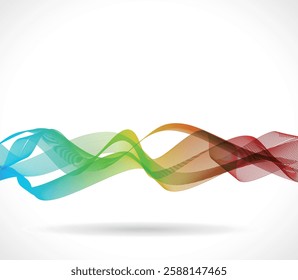 abstract gradient line fluidity ribbon wave pattern technology background