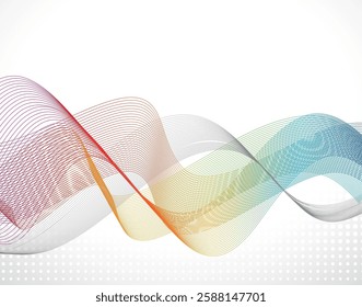 abstract gradient line fluidity ribbon wave pattern technology background