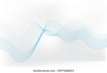 Abstract gradient line wave. Digital frequency equalizer. digital Stylized line art background. Vector