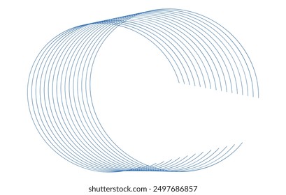 Abstract gradient line wave. Digital frequency equalizer. digital Stylized line art background. Vector