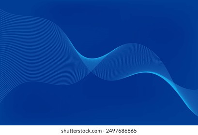 Abstract gradient line wave. Digital frequency equalizer. digital Stylized line art background. Vector