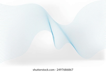 Abstract gradient line wave. Digital frequency equalizer. digital Stylized line art background. Vector