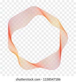 Abstract gradient line waves vector. Design elements