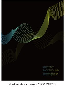 Abstract gradient lines background. Abstract colorful waves. Futuristic flyer poster background.Digital dynamic vector. Geometry vector. minimal cover .