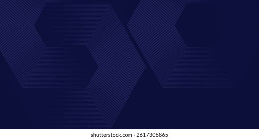 Abstract gradient lines hexagon pattern. Futuristic technology concept design simple