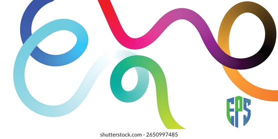 Abstract Gradient Lines. Vector 3d Fluid Graphic Shapes. Dynamic Liquid Curve Colorful Stripes. Modern Design of Minimal Color Swirl and Blend Elements stock illustration