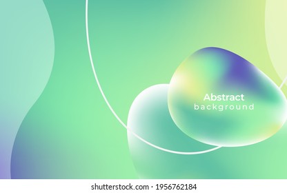 abstract gradient liquid background banner design