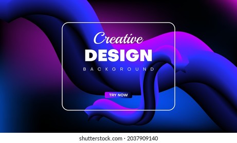 abstract gradient liquid background with pink and blue color