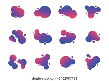 Forma Abstractas de la gota líquida del degradado, elemento líquido líquido líquido para la decoración