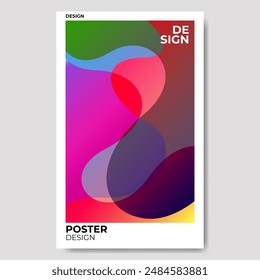 Abstract gradient liquid poster design