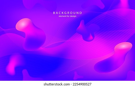 Abstract gradient liquid puprle background. Bright design texture. Dynamic shapes composition for design poster. Modern, luxury and fashion. Gradient geometric. Vector illustration.