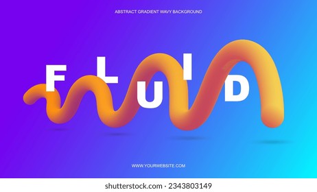 Abstract gradient with a liquid wave background template. All text and colors are editable.