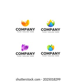 Abstract Gradient Logo Design For Company Brand