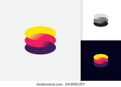 abstract gradient logo design vector template