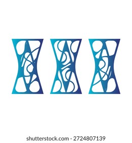 Ilusión Abstractas del Vector de la tecnología del icono del logotipo del degradado