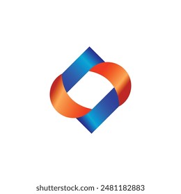 Abstract gradient logo template branding design