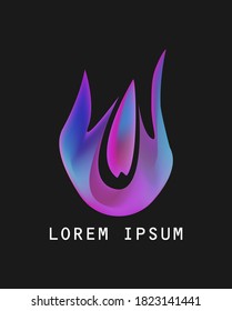 Abstract gradient logo template. Perfect to use on posters, banners, social media and the web.