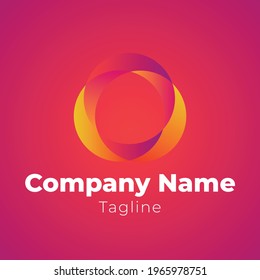 Abstract Gradient Logo. This is logo for company that builded from abstract shape and gradient color