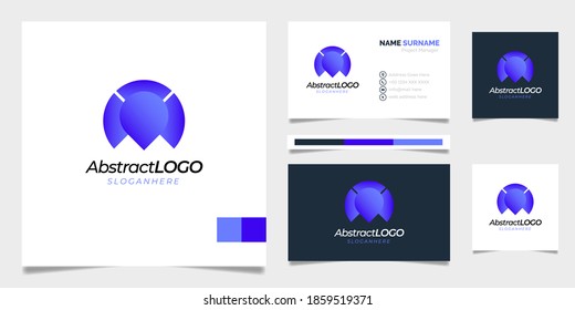Abstract gradient logo vector templates eps 10