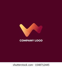 Abstract gradient logos for company. Modern style vector