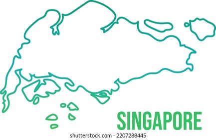 Abstract gradient map of Singapore
