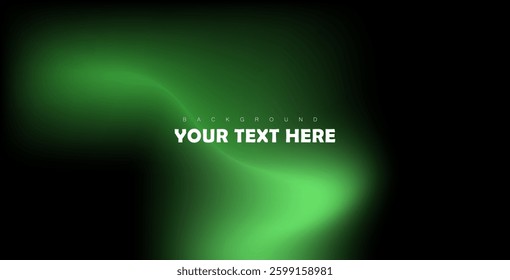 Abstract gradient mesh background blending green and black tones. Modern vector illustration with space for text. Ideal for banners, posters, and presentations.
