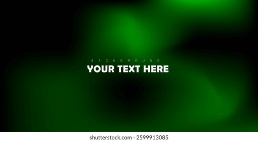 Abstract gradient mesh background blending green and black tones. Modern vector illustration with space for text. Ideal for banners, posters, and presentations.