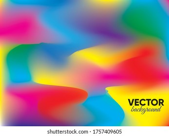 Abstract  gradient mesh background in bright rainbow colors. Colorful smooth banner template. Easy editable soft colored vector illustration transparency.