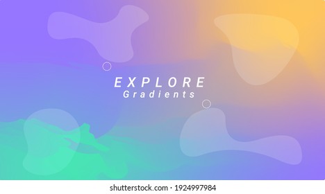 Abstract gradient mesh background in bright rainbow colors. Colorful smooth banner template. Easy editable soft colored vector illustration in EPS10 without transparency.