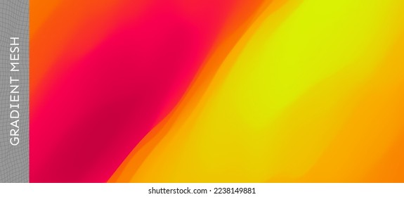 Abstract gradient mesh background. Grid-based painting technique with smooth and malleable color transitions. Modern screen. 3d vector for banner, flyer, poster, cover or brochure.