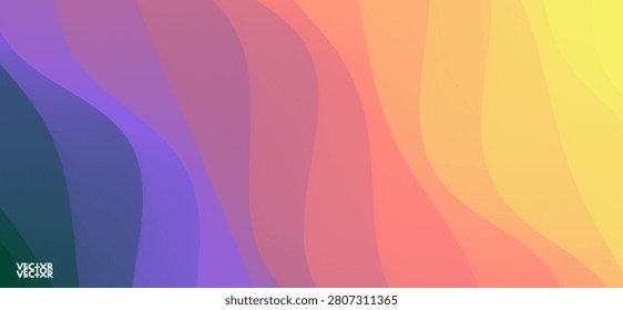 Abstract gradient mesh background. Grid-based painting technique with smooth and malleable color transitions. Curved texture or pattern. 3d vector for banner, flyer, poster or brochure.
