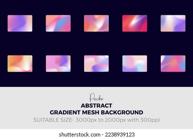 abstract gradient mesh background packs. vector illustration