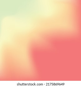 Abstract Gradient Mesh Background, Pastel Colors And Blur. Green Yellow Orange Red Color Gradiant Background. 
