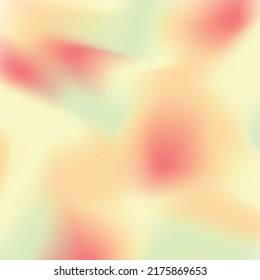 Abstract Gradient Mesh Background, Pastel Colors And Blur. Green Yellow Orange Red Color Gradiant Background. 
