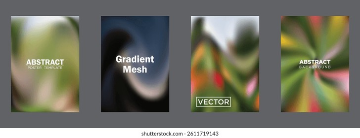 Abstract Gradient Mesh Background Poster Templates Vector Design
