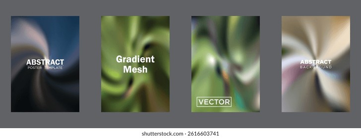 Abstract Gradient Mesh Background Poster Templates Vector Design
