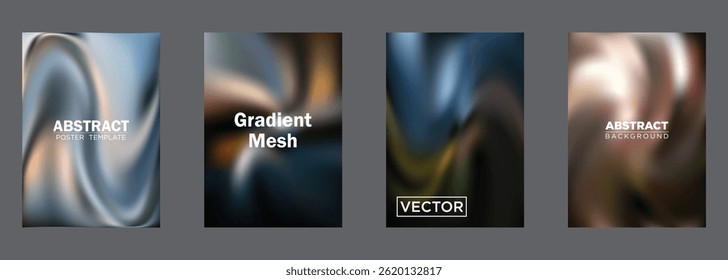 Abstract Gradient Mesh Background Poster Templates Vector Designs
