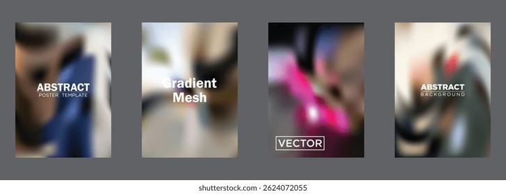 Abstract Gradient Mesh Background Poster Templates Vector Designs
