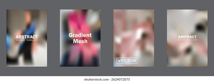Abstract Gradient Mesh Background Poster Templates Vector Designs
