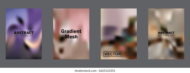 Abstract Gradient Mesh Background Poster Templates Vector Design
